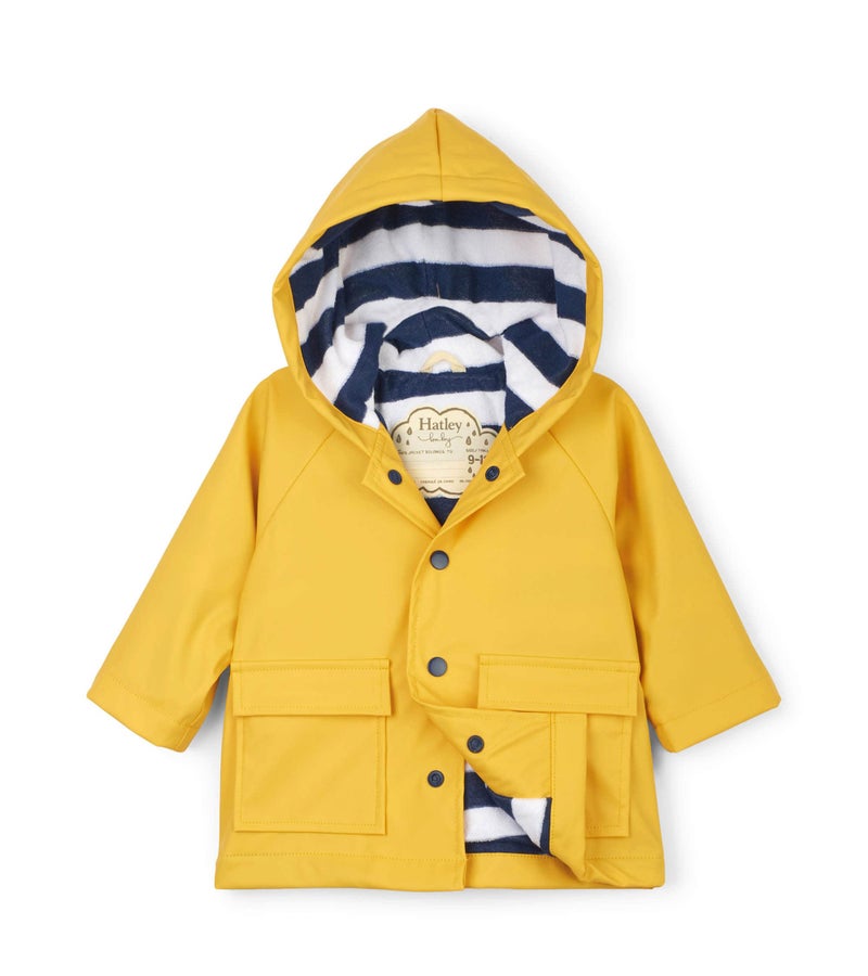 Hatley Baby Boys Printed Raincoats, Yellow, 18-24 Months - Image 1